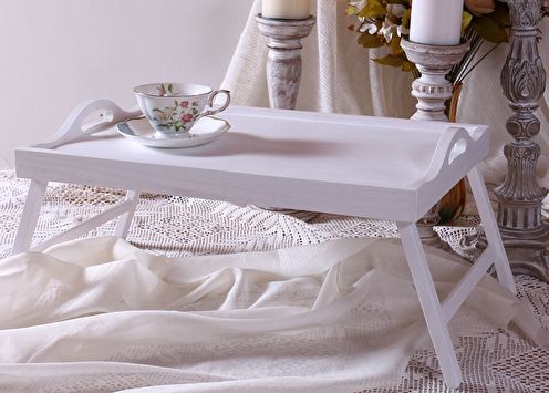 Стол за доручак у кревету (90 фотографија): врсте и модели