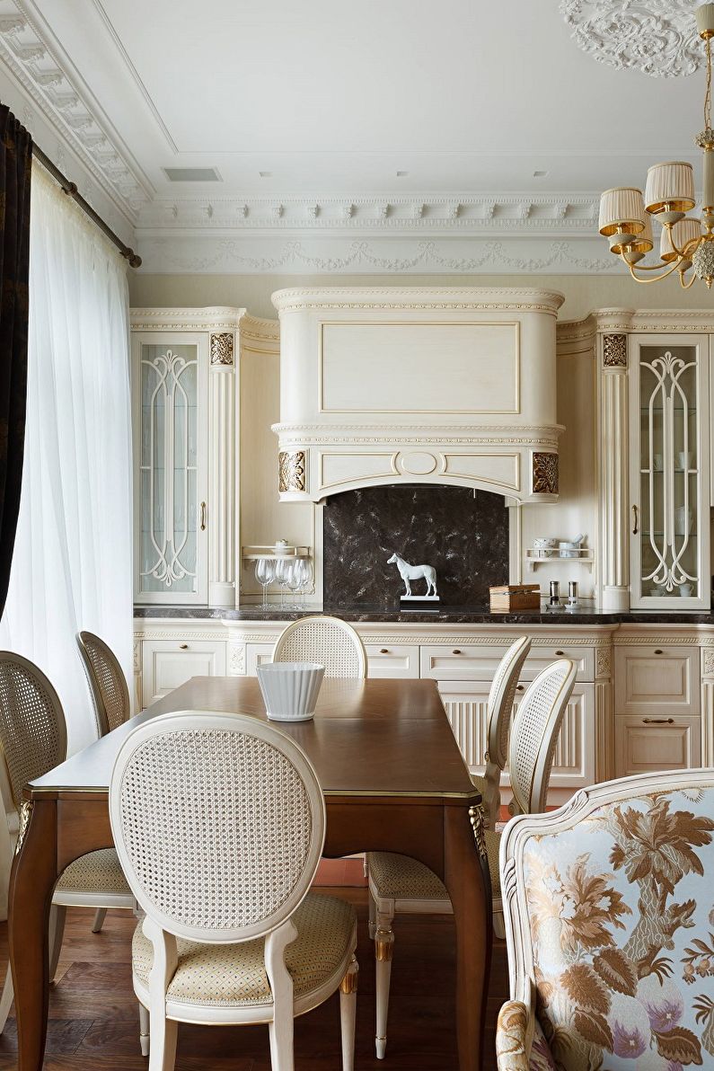 Køkken 13 kvm i klassisk stil - Interiørdesign