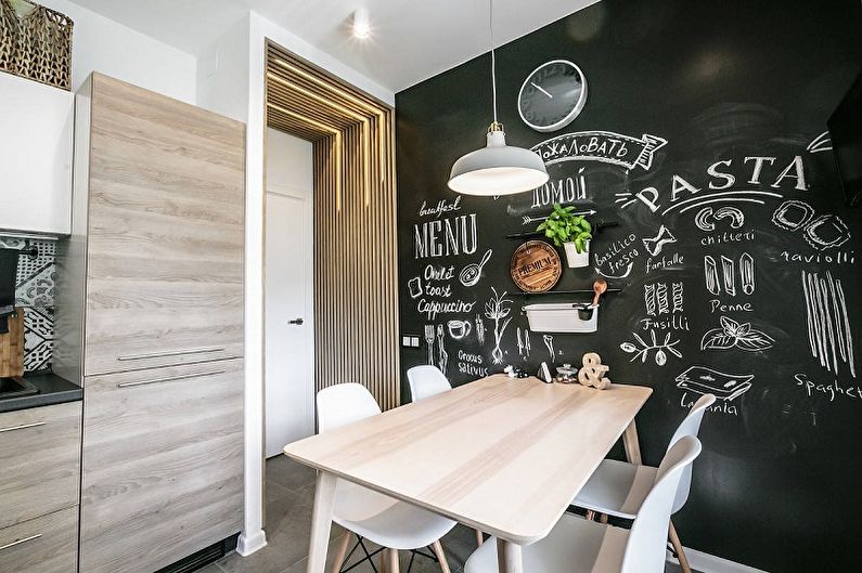 Црна кухиња 13 м² - Дизајн ентеријера