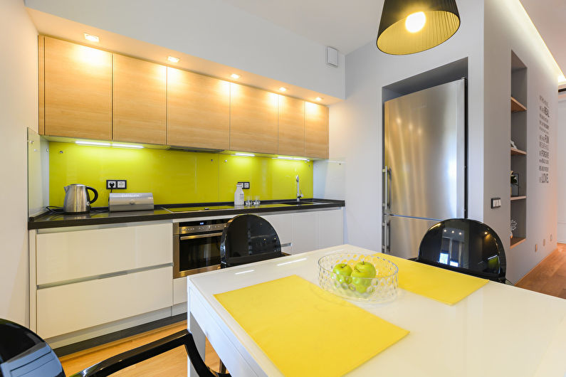 Cuisine jaune 11 m2 - Design d'intérieur