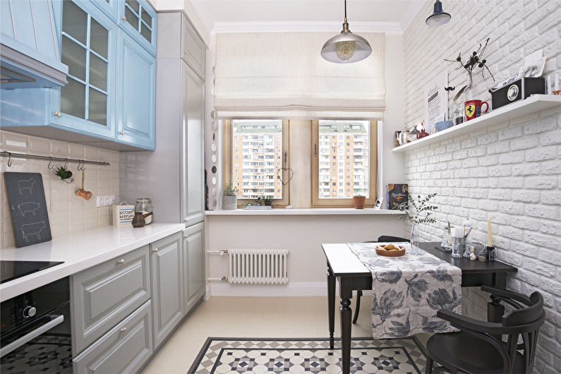 Le design intérieur de la cuisine est de 11 m². - photo