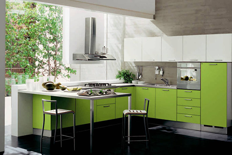 Kombinacija boja u unutrašnjosti kuhinje - Tople kombinacije