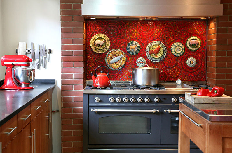 Ο συνδυασμός χρωμάτων στο εσωτερικό της κουζίνας - φωτογραφία