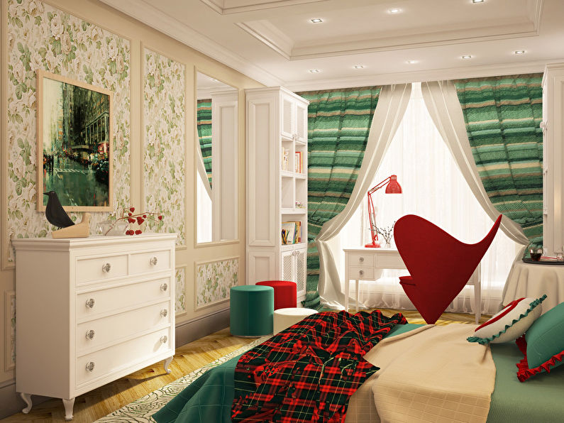 Guļamistabas “Scottish Rose” dizaina projekts - 2. foto