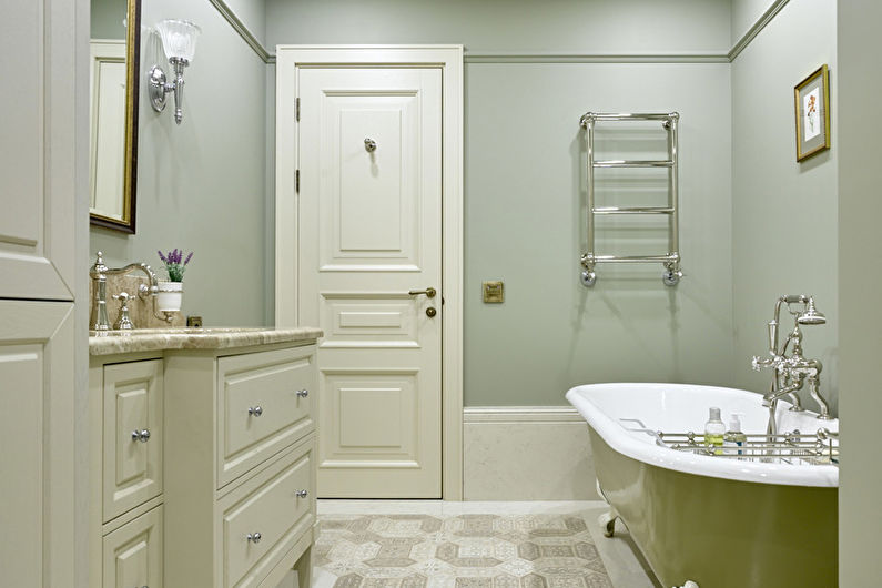 Barva pistácie v interiéru koupelny - Designová fotografie