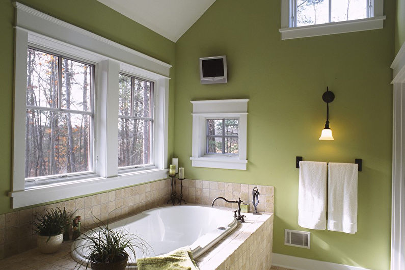 Pisztácia szín a fürdőszobában - Design fotó