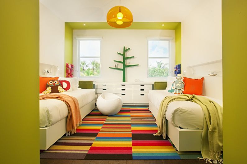 Kolor pistacjowy we wnętrzu pokoju dziecięcego - Zdjęcie projektowe