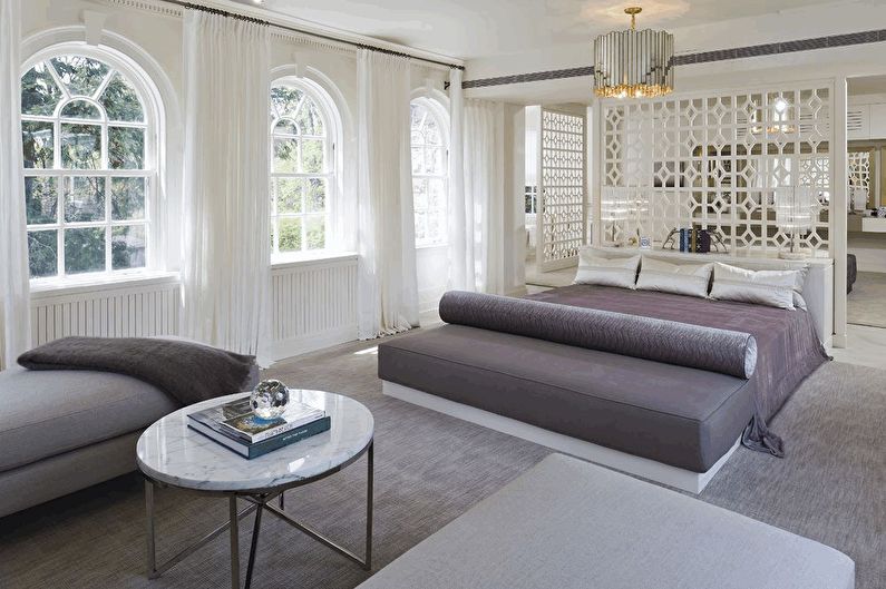 Спалня за интериорен дизайн в неокласически стил - снимка