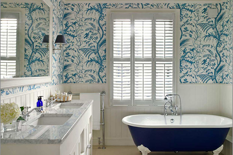 Nyklassisk stil interiørdesign i badet - foto