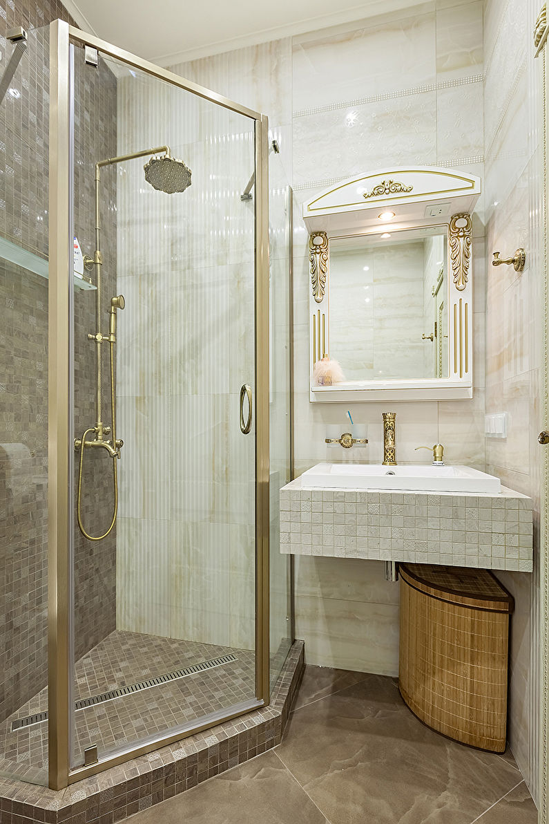 Interior design del bagno di stile neoclassico - foto