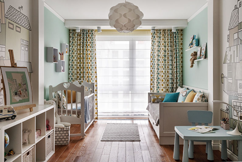 Дизајн ентеријера дечије собе у неокласичном стилу - фотографија