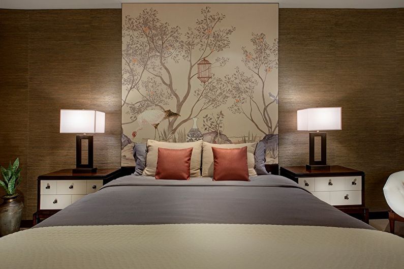 Soveværelse 10 kvm i orientalsk stil - Interiørdesign