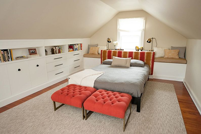 Chambre orange 10 m2 - Design d'intérieur