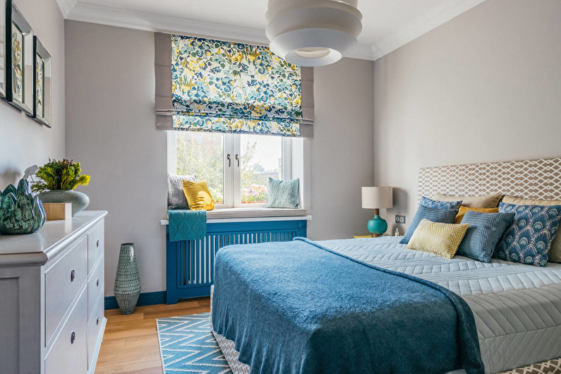 Blå sovrum 10 kvm - Inredningsdesign