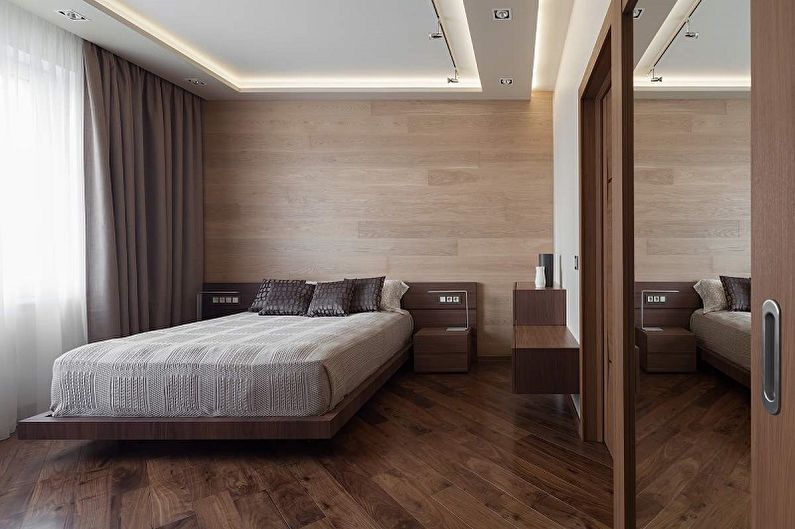 Dizajn spavaće sobe 10 m² - stropni ukras