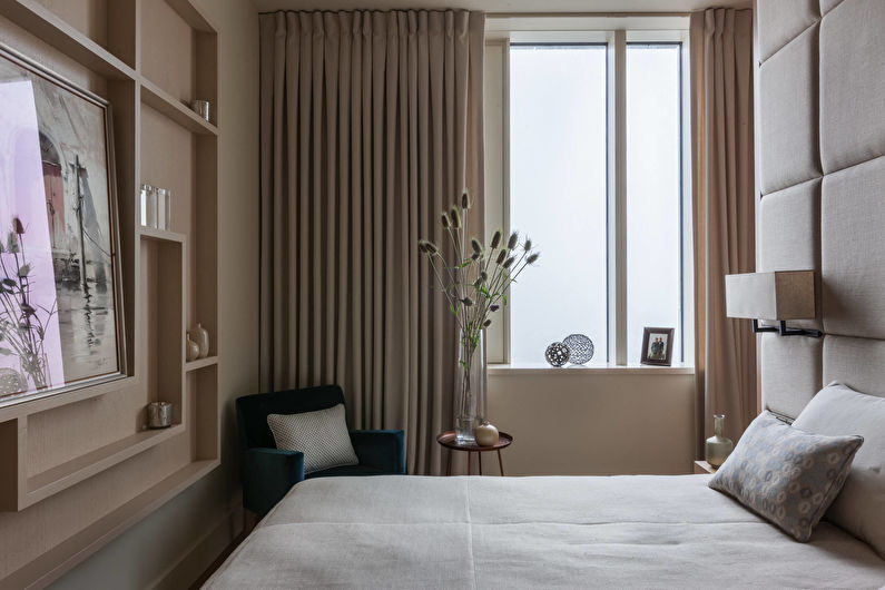 Il design degli interni della camera da letto è di 10 mq - Foto