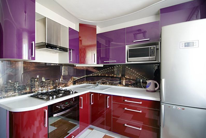 Virtuvė 10 kv.m. modernaus stiliaus - interjero dizainas