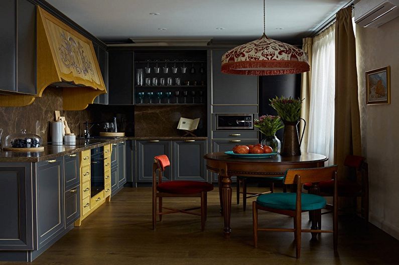 Kuchyně 10 m² ve fúzním stylu - interiérový design