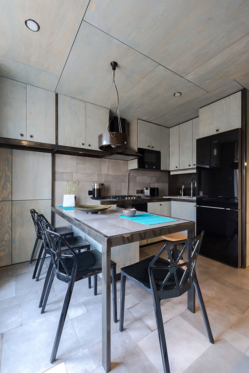 Siva kuhinja 10 m² - Dizajn interijera