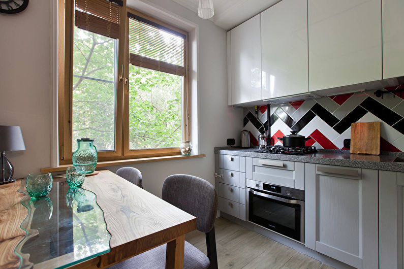 Design de interiores da cozinha 10 m² - Foto