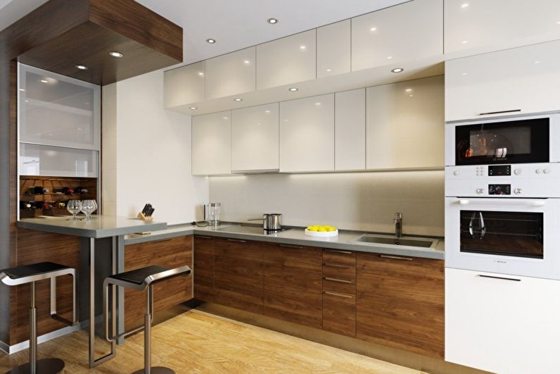 Design d'intérieur de cuisine 10 m² - photo