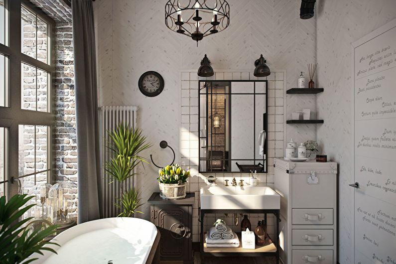 Σχεδιασμός μπάνιου Loft Style - Χαρακτηριστικά
