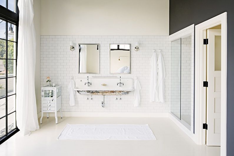 Design de interiores de uma casa de banho no estilo loft - foto