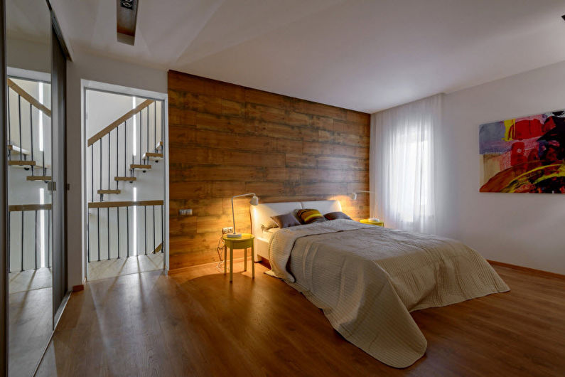 Proiectați un dormitor într-un stil modern - decorațiuni de perete