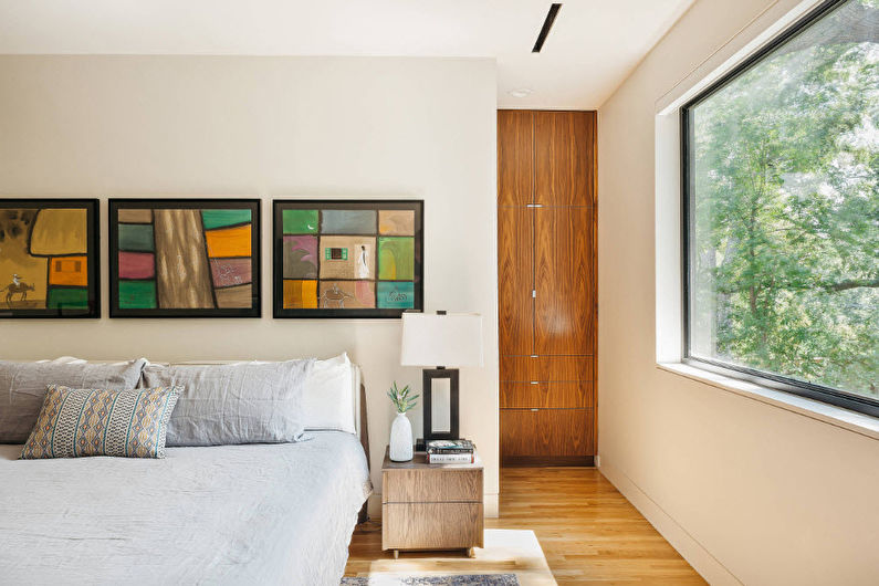 Proiectați un dormitor într-un stil modern - Decor și iluminat