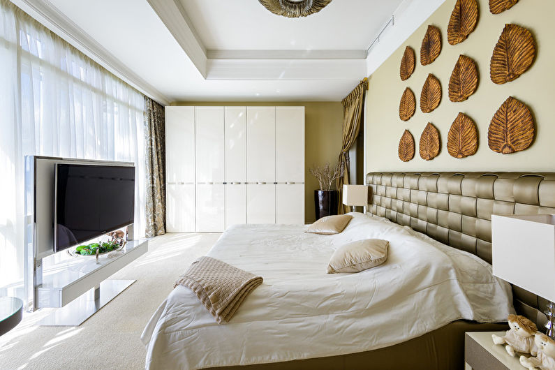 Camera da letto di interior design in stile moderno - foto