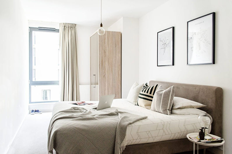 Camera da letto di interior design in stile moderno - foto