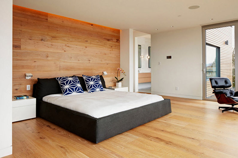 Interjera dizaina guļamistaba mūsdienīgā stilā - foto