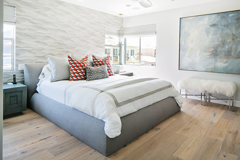 Dormitor de design interior într-un stil modern - fotografie