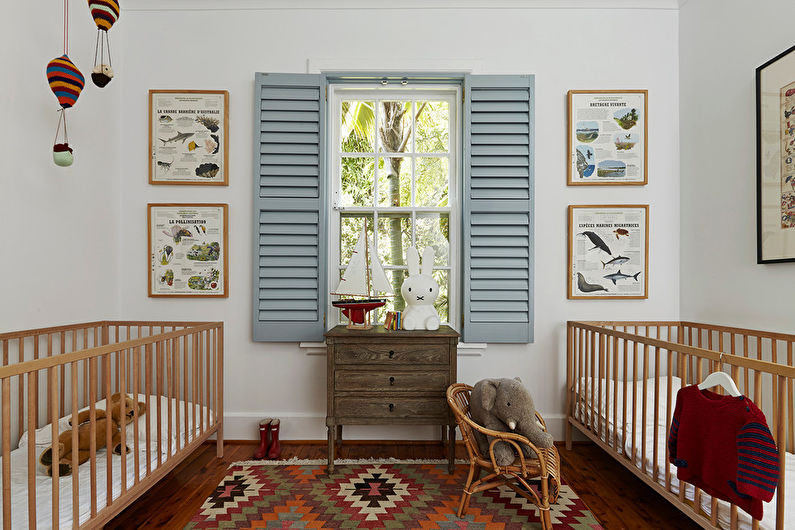 Design interior al unei camere pentru copii în stilul shabby chic - fotografie