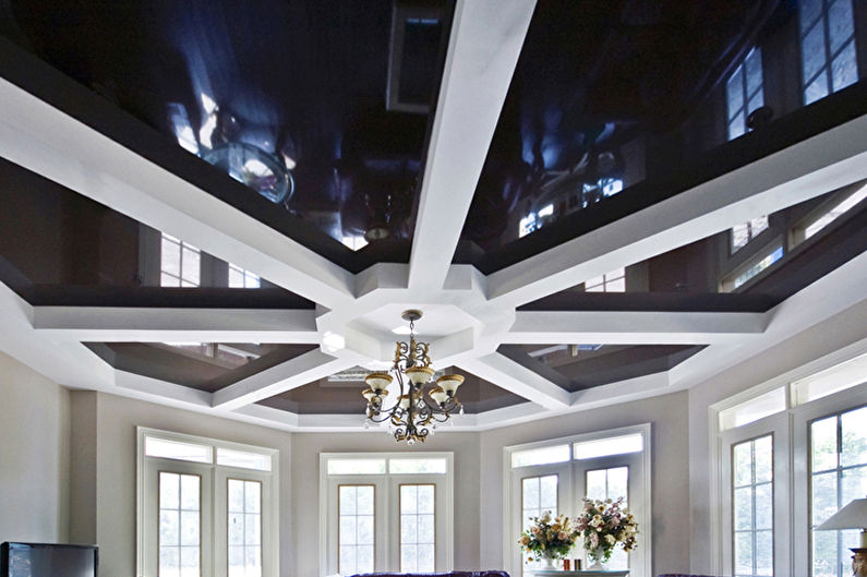 Комбинирани тавани от гипсокартон в хола