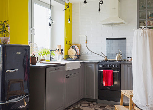 Gabungan warna di bahagian dalam dapur: 75 idea