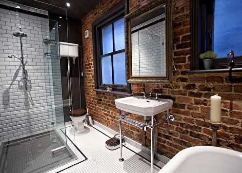 Salle de bain de style loft (+65 photos)