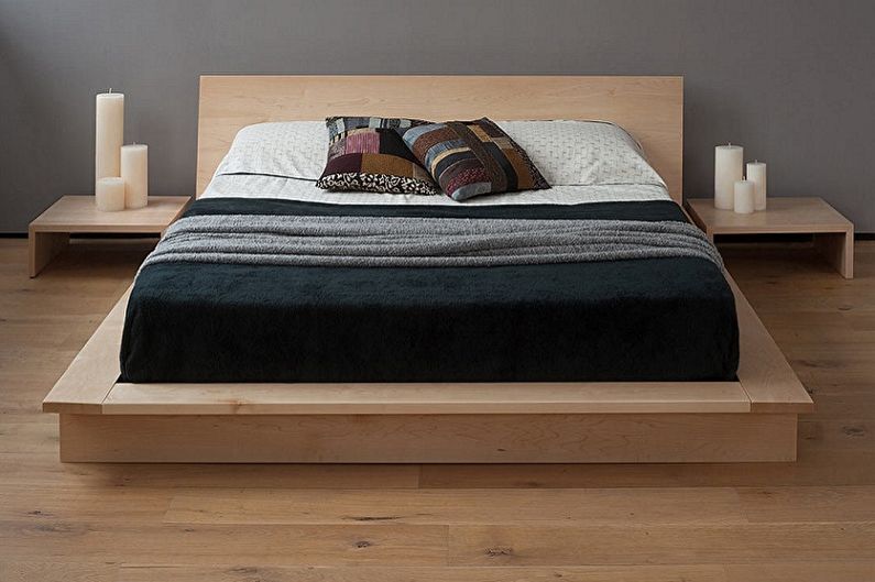 Tipuri de paturi duble după tipul de design - pat dublu cu podium