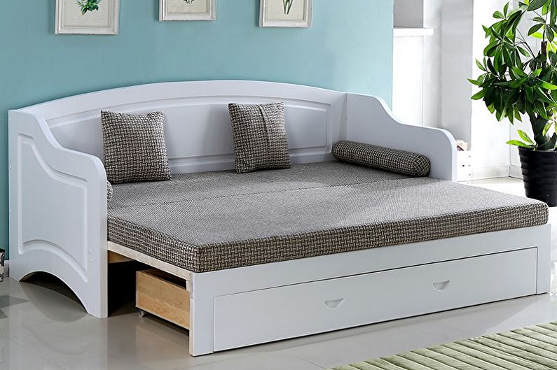 Typer av dubbelsängar efter designtyp - Dubbelsäng-soffa