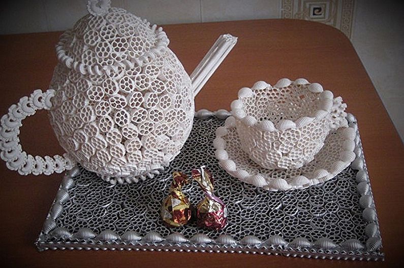 DIY tészta kézműves - teakészlet