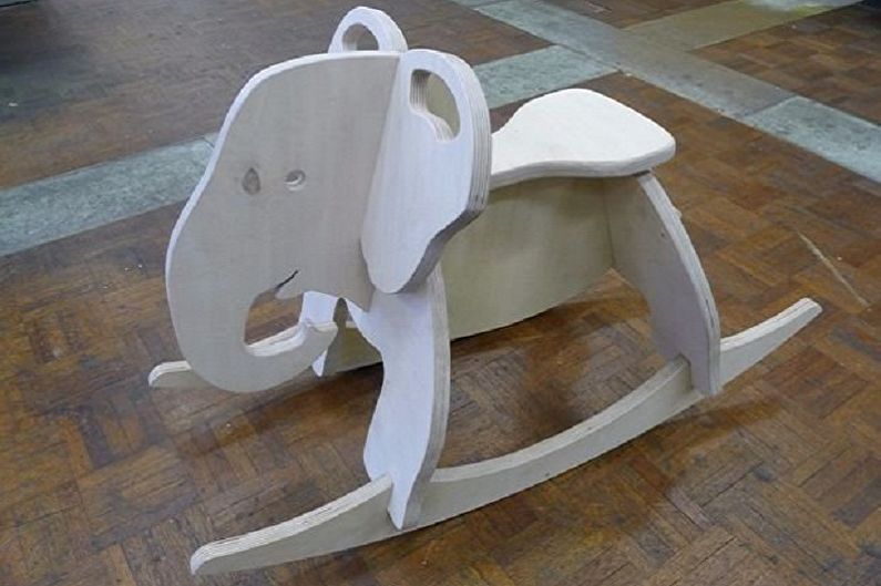 Cadeira de balanço de madeira compensada DIY - Cadeira de balanço de bebê