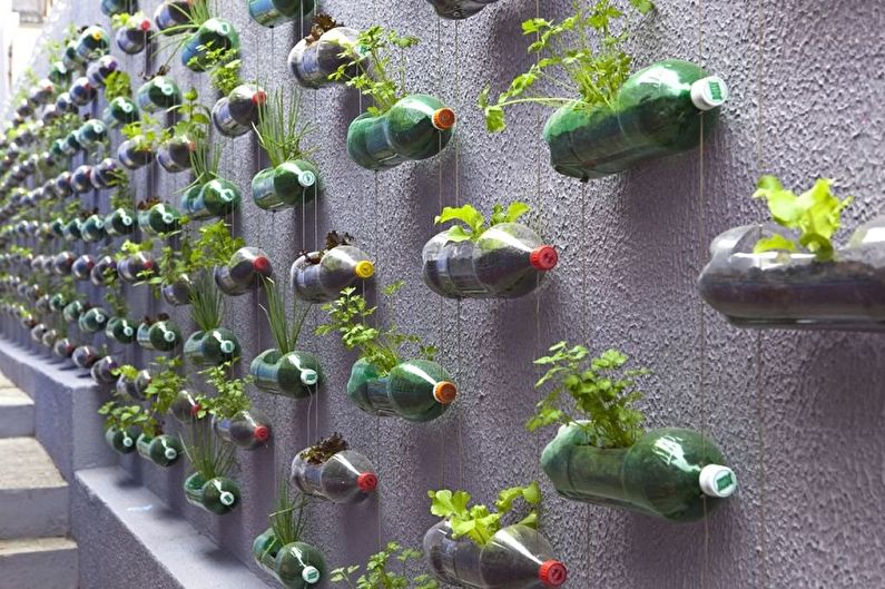 Pots de fleurs de rue à faire soi-même pour les fleurs de bouteilles en plastique