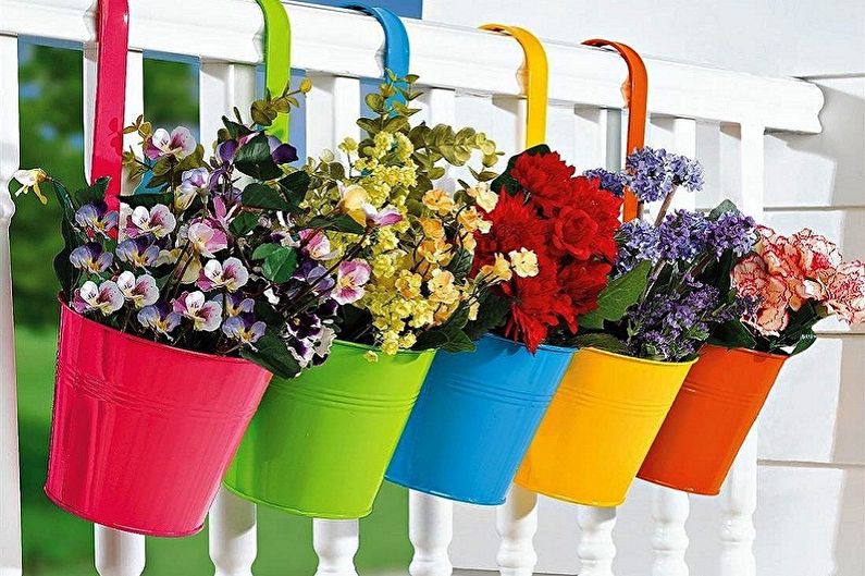 Pots de fleurs de la rue - photo