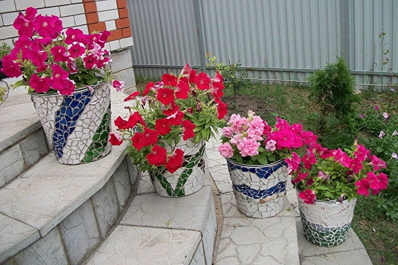 Pot bunga jalanan - foto