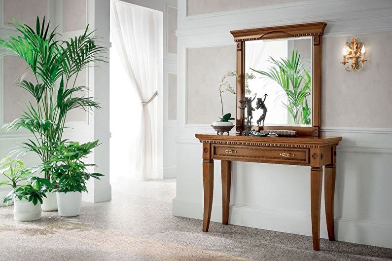 Types of mirrors in the hallway - Installation type
