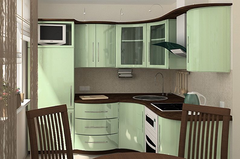 Kjøkkendesign i Khrusjtsjov - Veggdekorasjon