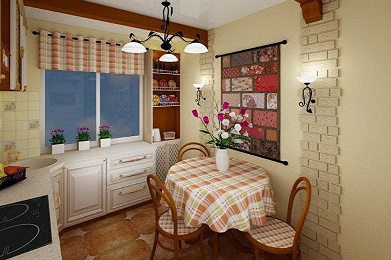 Design de interiores de cozinhas em Khrushchev - foto