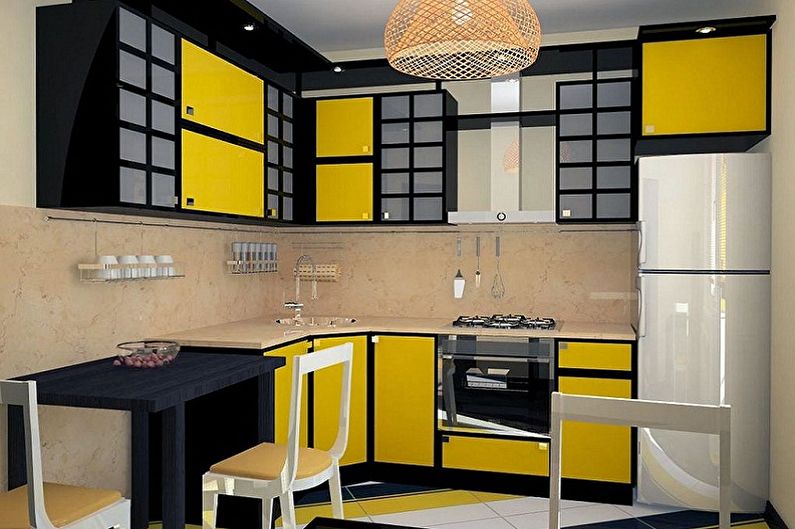 Diseño de interiores de cocina en Jruschov - foto