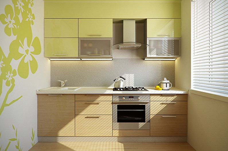 Návrh interiéru kuchyně v Chruščově - foto