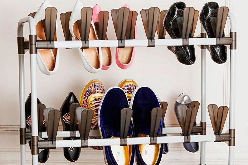 Types of shoes for the hallway - Shoe rack
